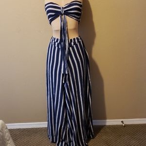 Brand new 2 piece wide leg pant set